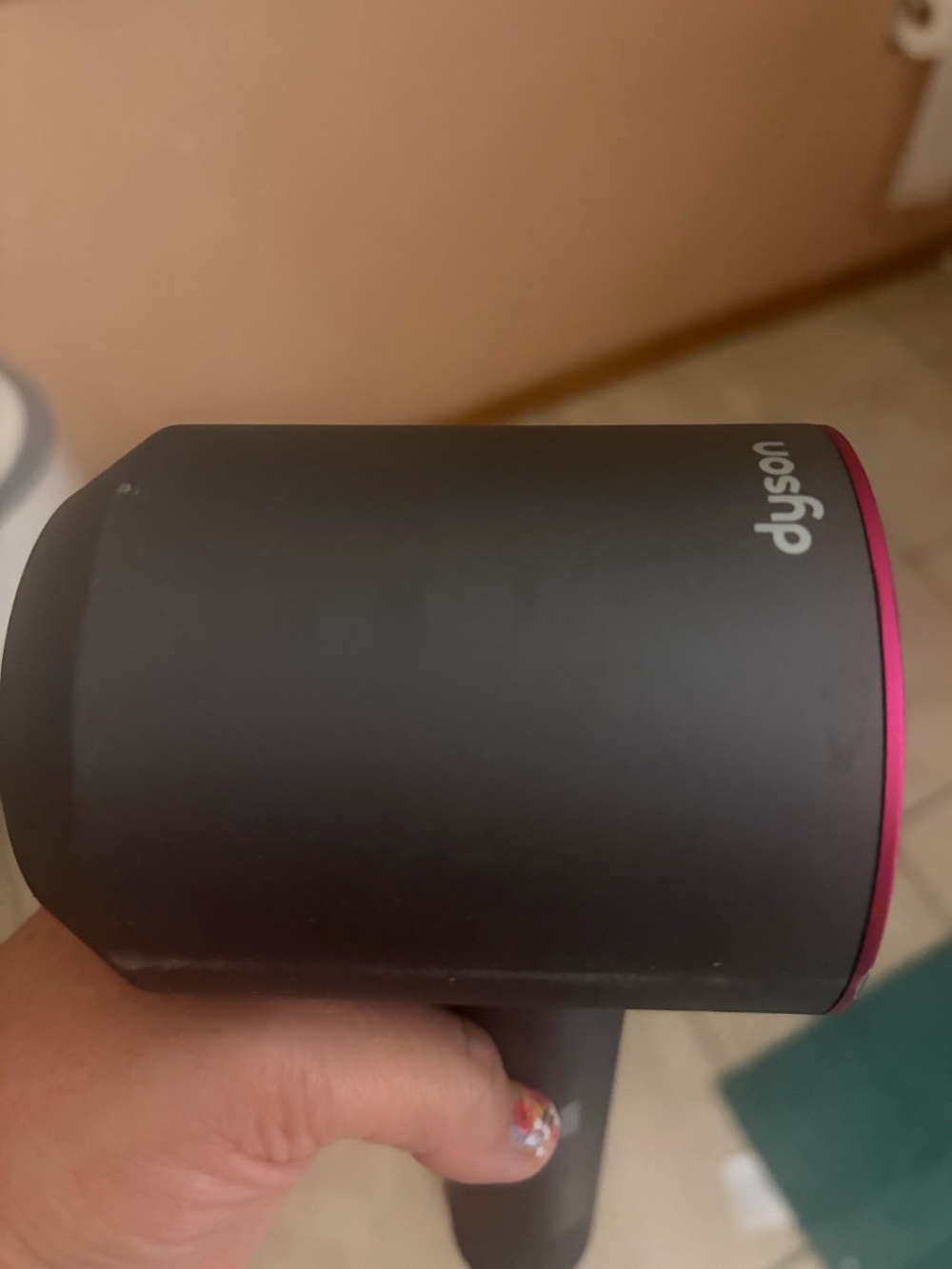 Dyson Hair Dryer in Charcoal with Pink Accent
